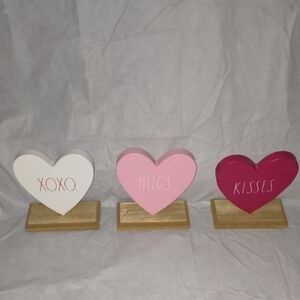 Rae Dunn Heart Trio - White, Pink, Red